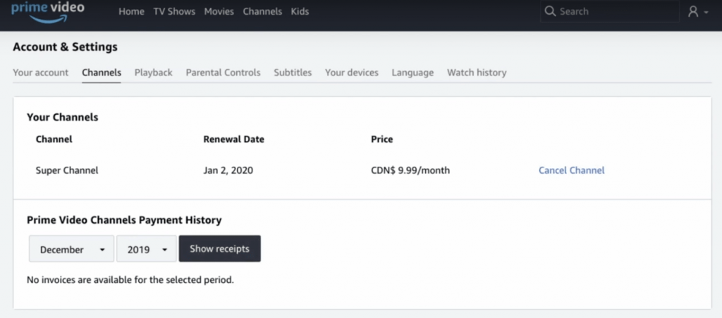 Prime Channel Cancelation Process Prime Channel Cancelation Process