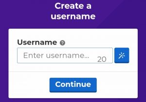 enter kahoot username