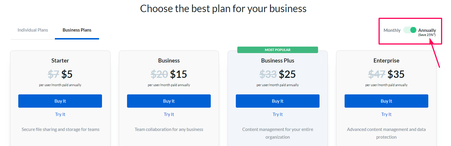 Box - Pricing Box - Pricing